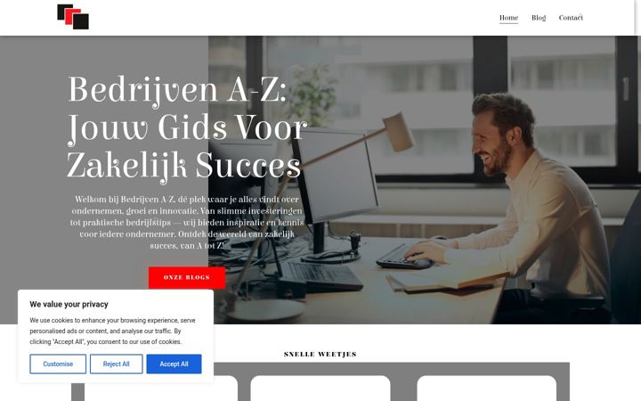 Zrzut ekranu bedrijven-a-z.nl