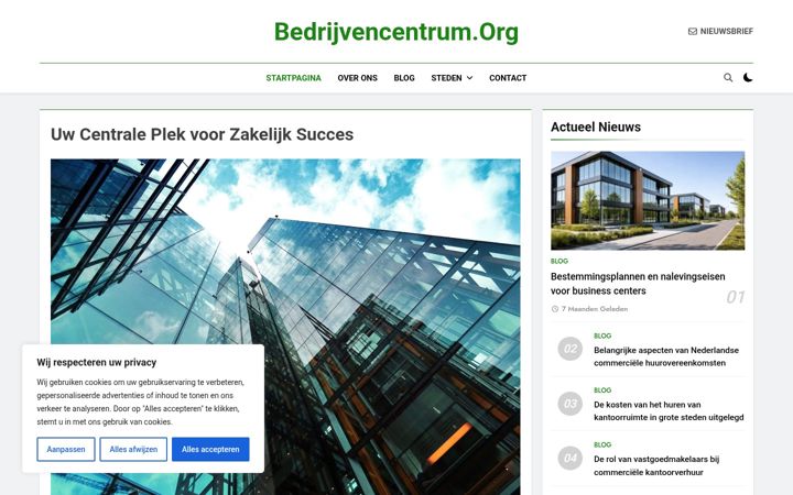 Screenshot of bedrijvencentrum.org