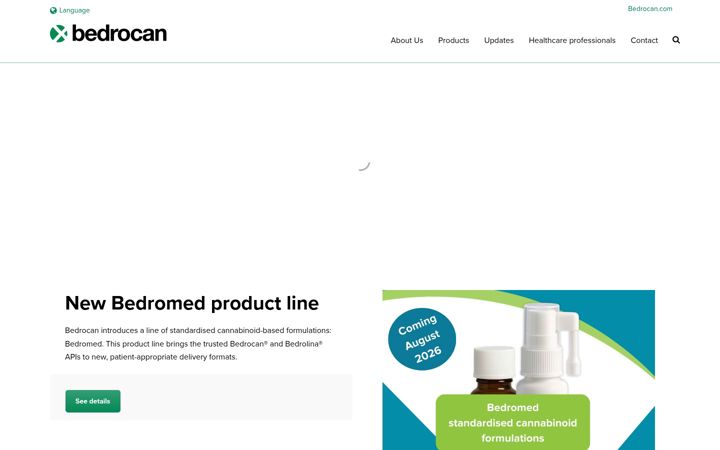 Screenshot of bedrocan.com