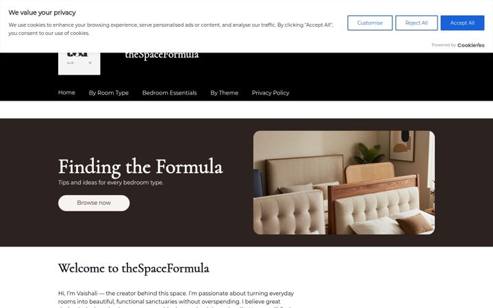 Screenshot of bedroomdecoraesthetic.com