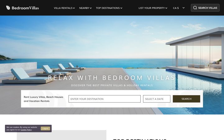 Posnetek zaslona bedroomvillas.ca