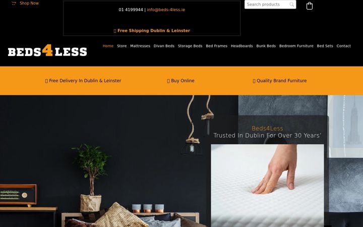 Screenshot of beds-4less.ie