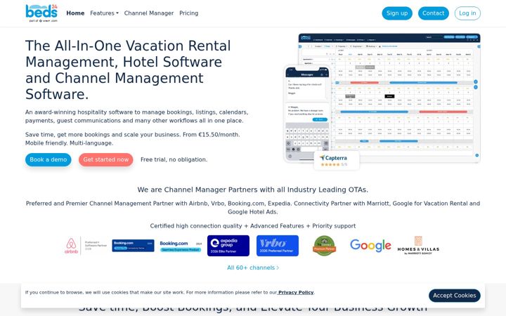 Screenshot di beds24.com