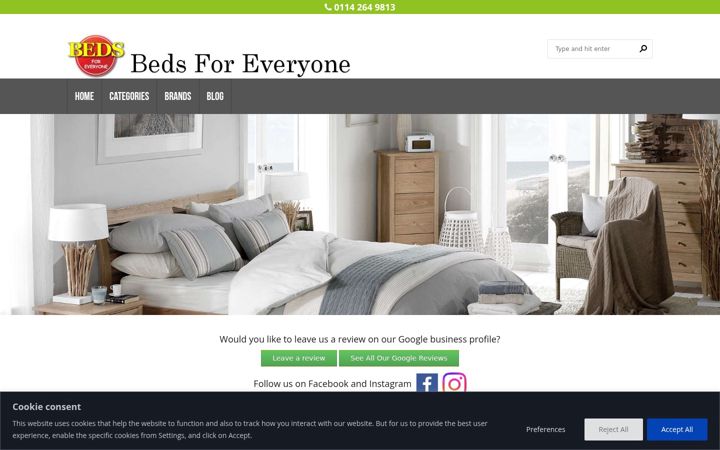 Screenshot di bedsforeveryone.co.uk