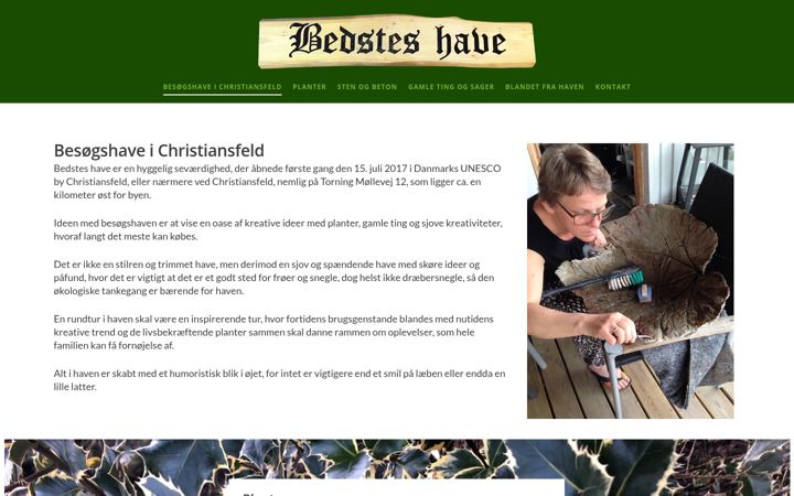 Screenshot of bedsteshave.dk