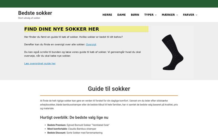 Screenshot of bedstesokker.dk