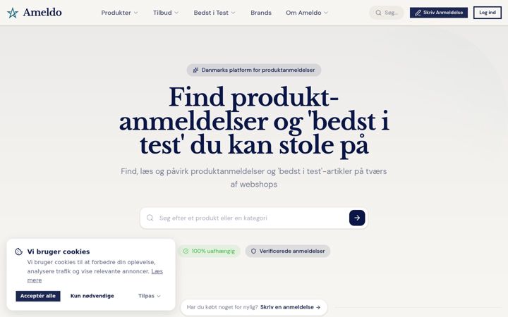 Screenshot of bedstesovn.dk