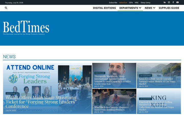 Screenshot of bedtimesmagazine.com