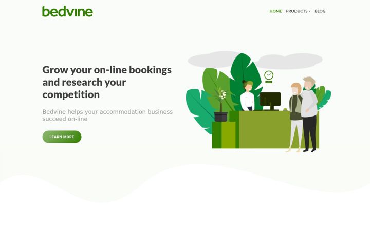 Screenshot of bedvine.com