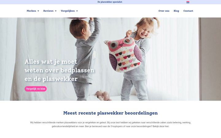 Screenshot of bedwettingalarm.com
