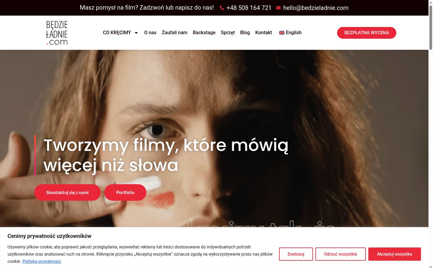 Zrzut ekranu banera zgody wyświetlanego przed jakąkolwiek interakcją