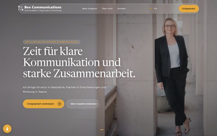 Екранна снимка на bee-communications.at