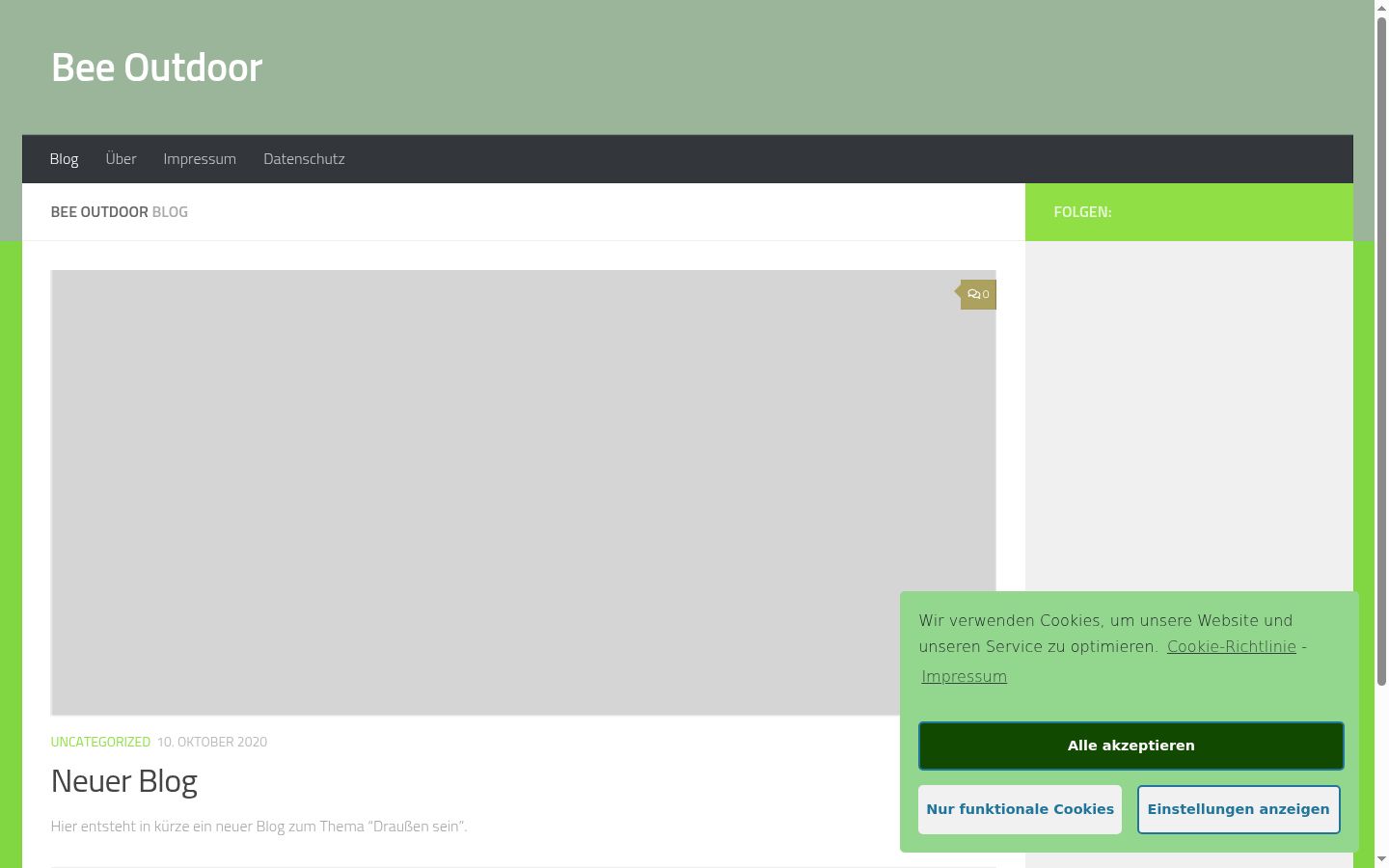 Screenshot tal-banner tal-kunsens muri qabel kwalunkwe interazzjoni