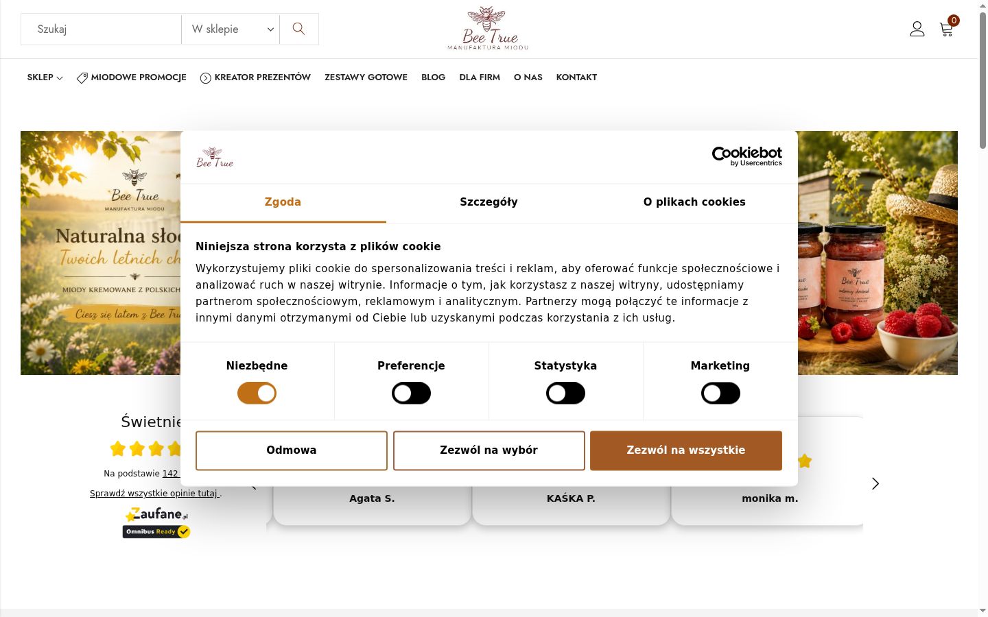 Screenshot tal-banner tal-kunsens muri qabel kwalunkwe interazzjoni