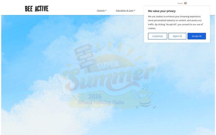 Screenshot of beeactive.co.uk