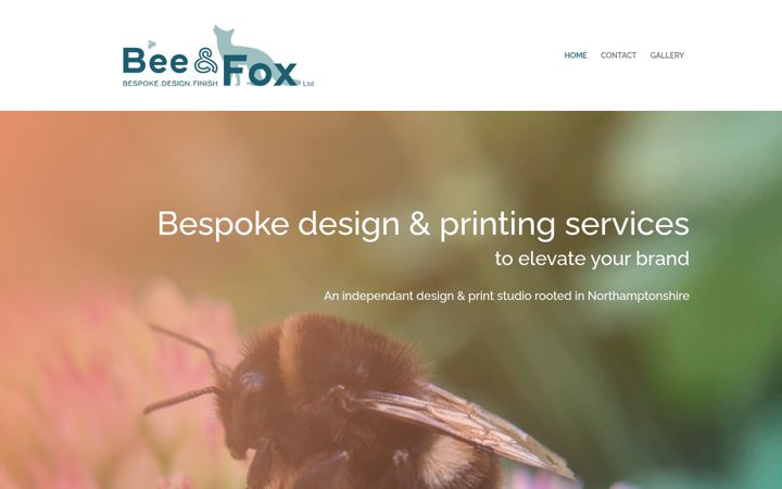 Snímek obrazovky beeandfox.co.uk