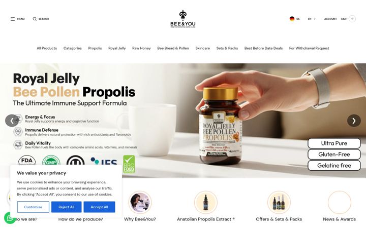 Screenshot of beeandyou.eu