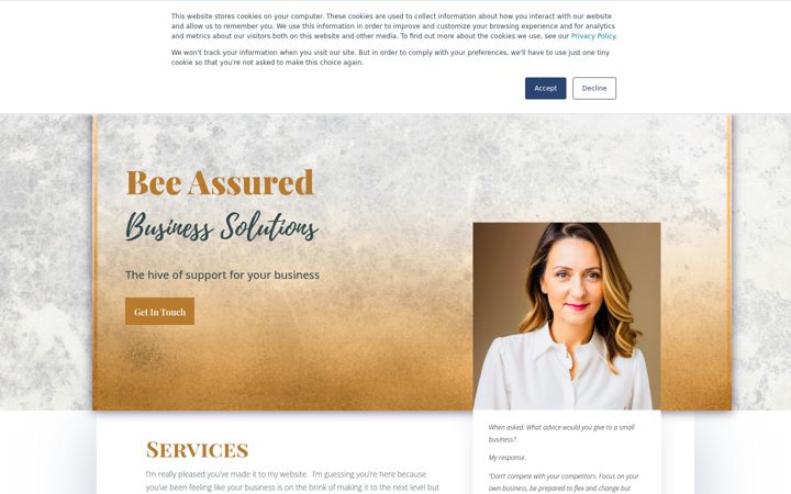Screenshot of beeassuredva.com