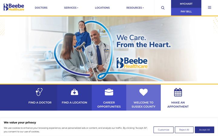Ekraanipilt saidist beebehealthcare.org
