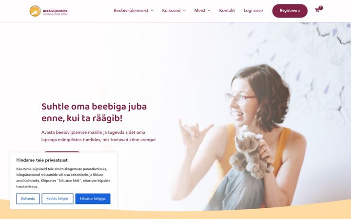 Screenshot of beebiviiplemine.ee