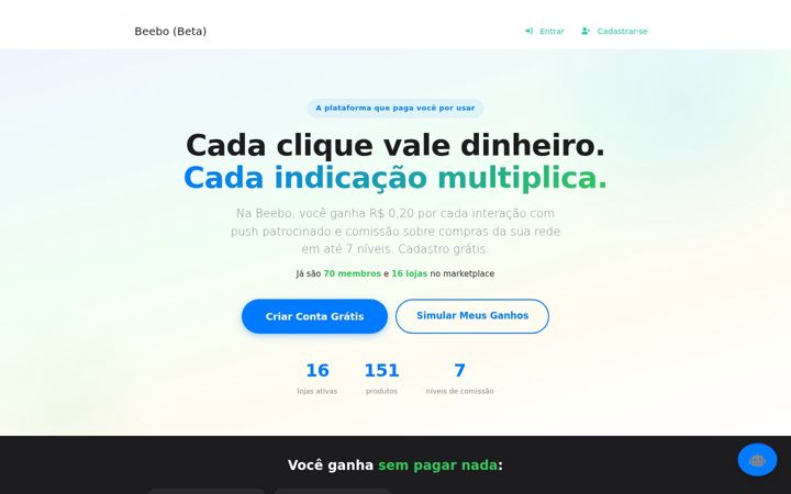 Screenshot of beebo.com.br