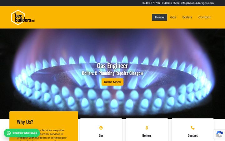 Screenshot of beebuildersgas.com