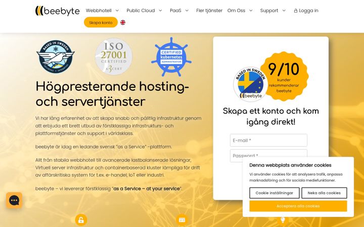 Screenshot of beebyte.se