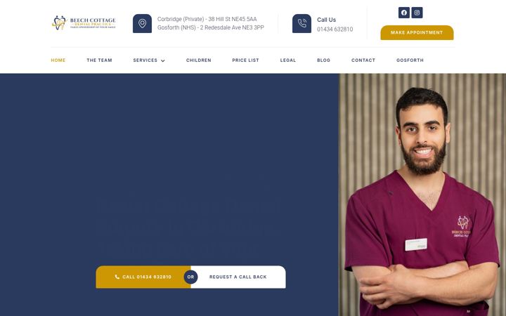 Screenshot of beechcottagedentalpractice.co.uk