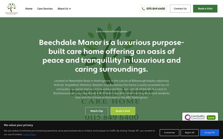 Screenshot of beechdalecare.co.uk