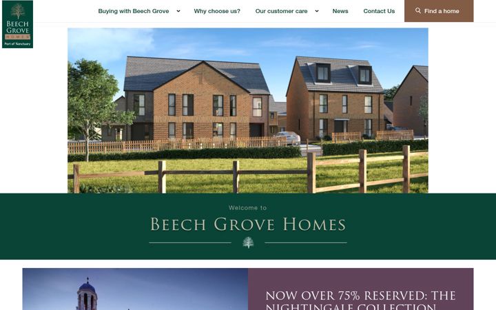 Snímek obrazovky beechgrovehomes.co.uk
