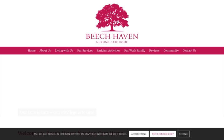 Screenshot of beechhavencarehome.co.uk