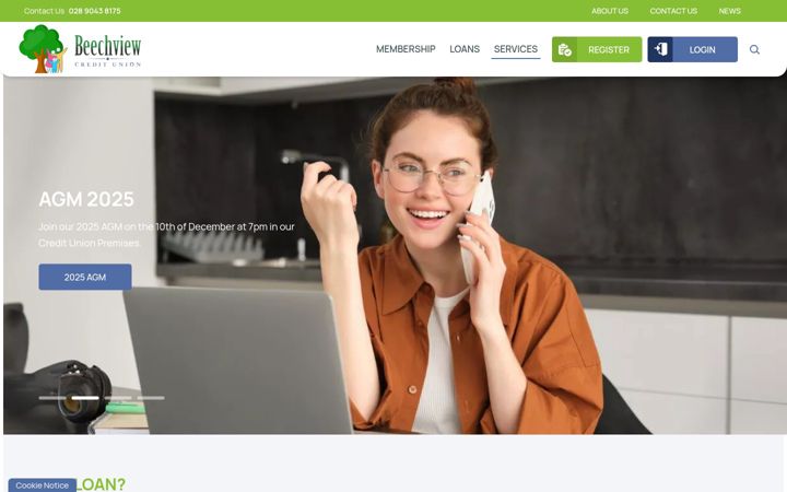 Screenshot of beechviewcu.co.uk
