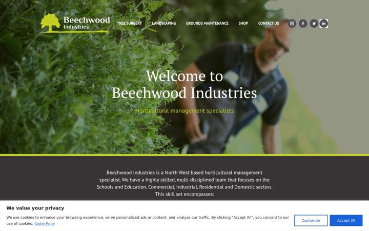 Screenshot of beechwoodindustries.co.uk