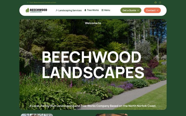 Screenshot of beechwoodlandscapes.uk