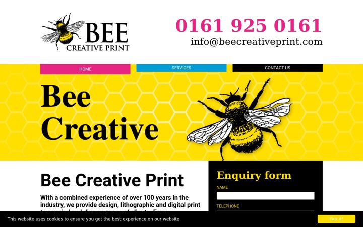 Screenshot of beecreativeprint.com