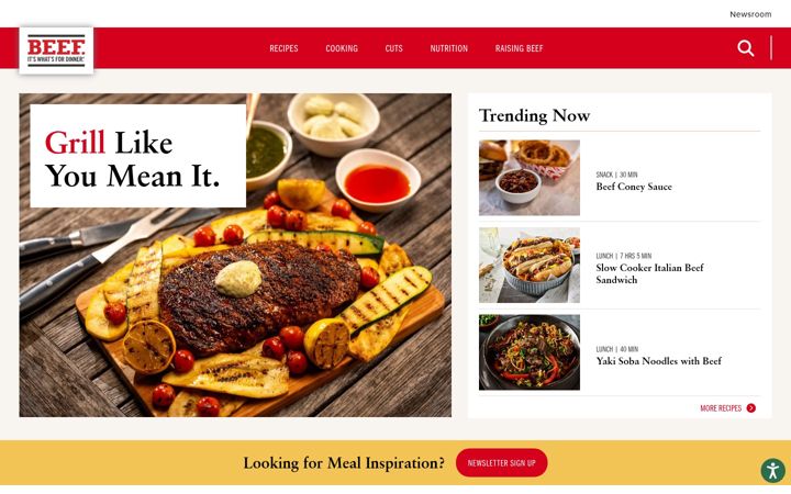 Screenshot of beefitswhatsfordinner.com