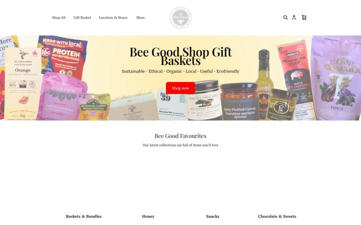 Screenshot of beegoodshopgood.com