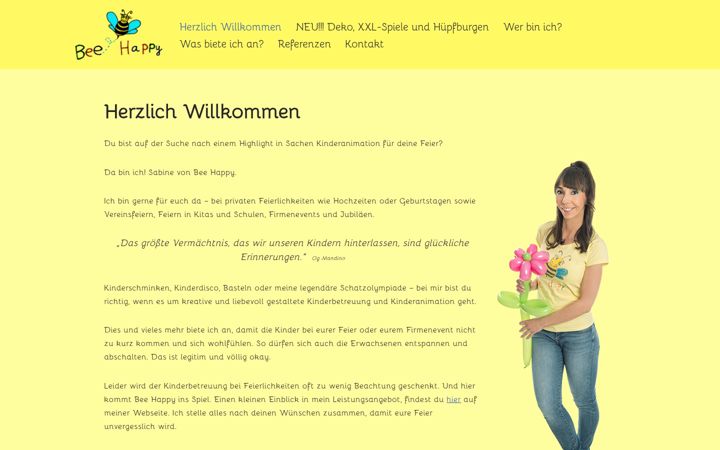 Screenshot of beehappy-halle.de