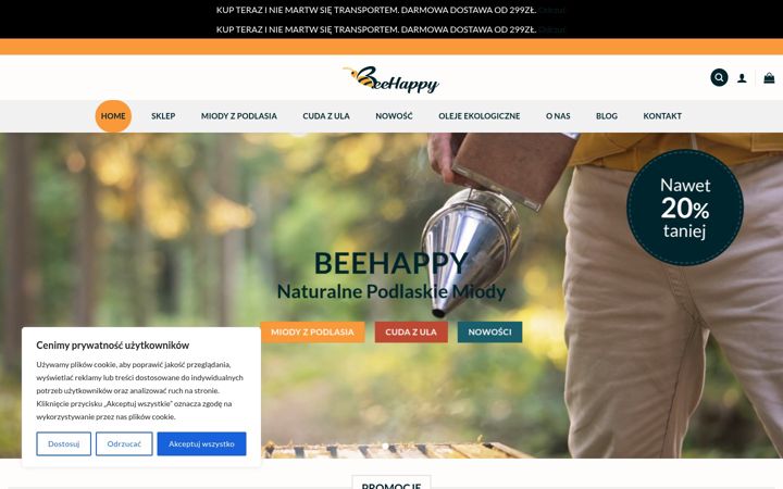 Snímek obrazovky beehappy24.pl