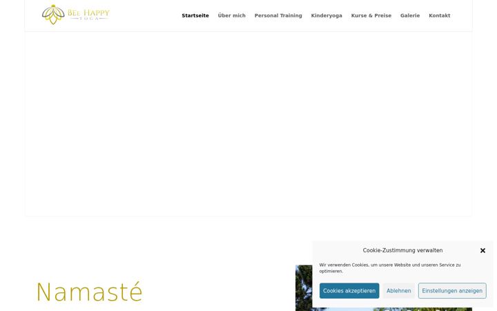 Screenshot of beehappyyoga.de
