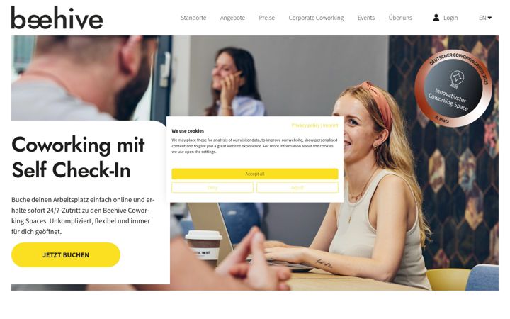 Screenshot of beehive.work