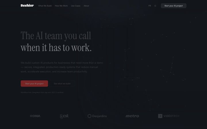 Screenshot of beehivr.com
