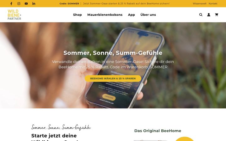 Screenshot von beehome.net