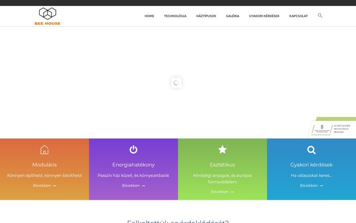 Screenshot of beehouse.hu