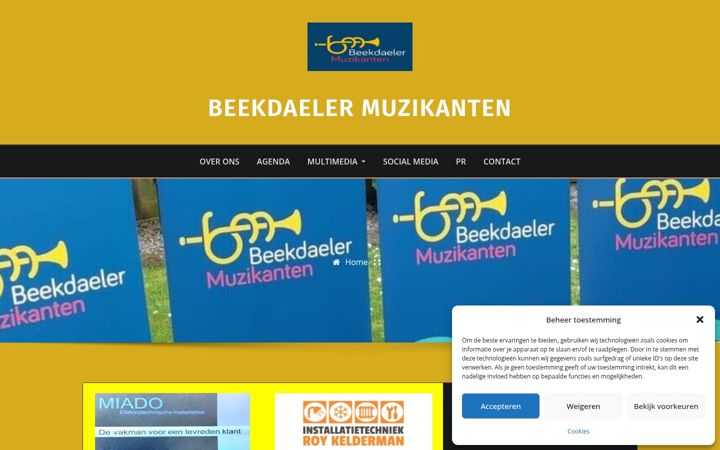 Screenshot of beekdaelermuzikanten.nl