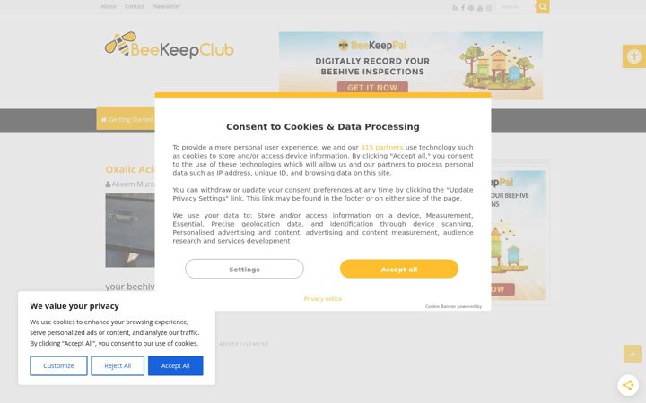 Screenshot of beekeepclub.com