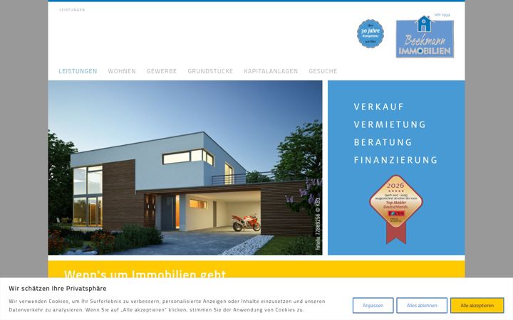 Screenshot of beekmann-immobilien.de
