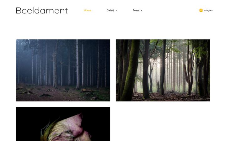 Screenshot stránky beeldament.nl