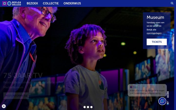 Screenshot of beeldengeluid.nl