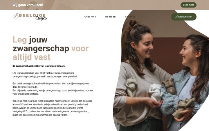 Screenshot stránky beeldigezusjes.nl